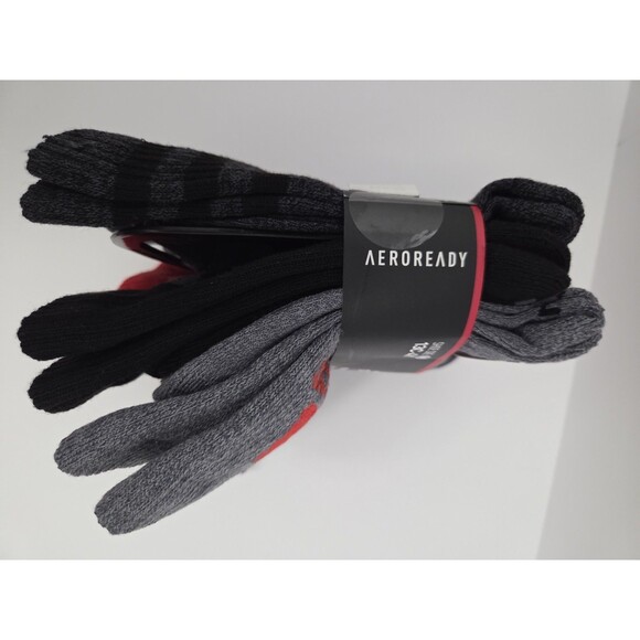 Adidas Aeroready Youth Cushioned Crew Socks-6 Pk - Picture 4 of 4